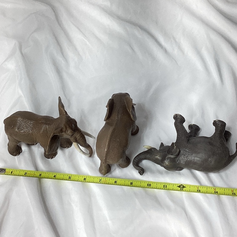 Schleich Elephant Lot of 3 Elephants Figures Toys Large 2004 - Picture 10 of 10